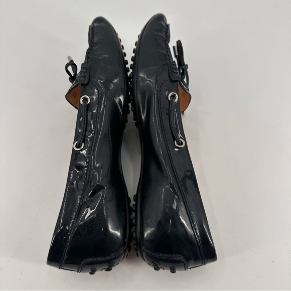 TOD’S Blue Patent Leather Driving Loafers Size 6.5 - Picture 5 of 7